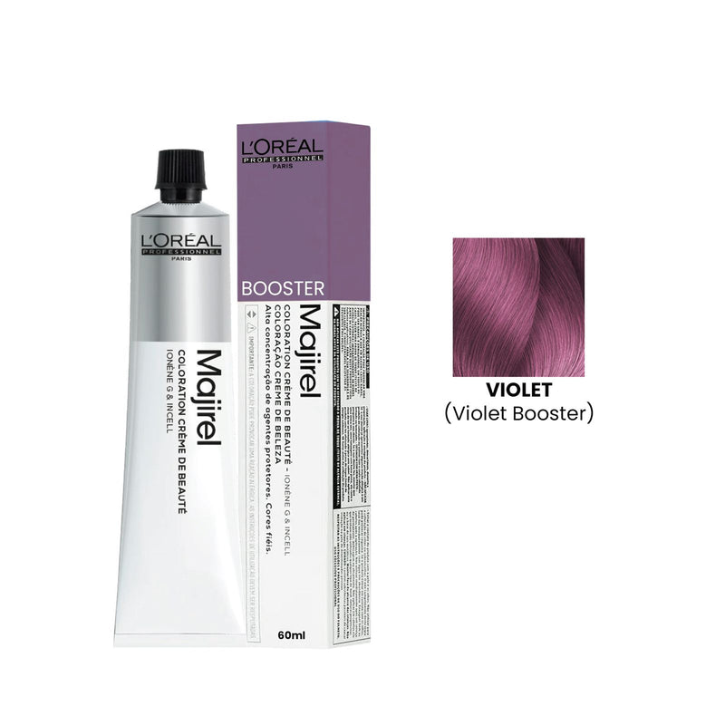 L’Oréal Professionnel Majirel Booster Violet – 60ml - Intense Colour Concentrate for Neutralising Yellow & Enhancing Cool Tones - Loreal hair color booster - Al Basel Cosmetics - UAE