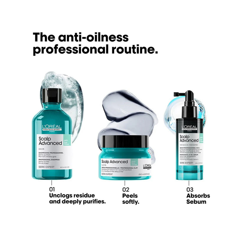 L’Oréal Professionnel Scalp Advanced Anti-Oiliness 5-in-1 Leave-In Scalp Serum 90ml - hair serum from loreal - serie expert leave in serum - loreal professional - Loreal UAE - Al Basel Cosmetics