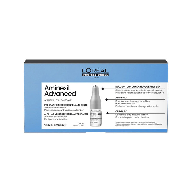 L’Oréal Professionnel Aminexil Advanced Professional Programme – 10 × 6ml - SE Aminexil Advanced Professional Programme 10x6ml Loreal Professional - Loreal aminixel - loreal ampoules - Al Basel Cosmetics - UAE