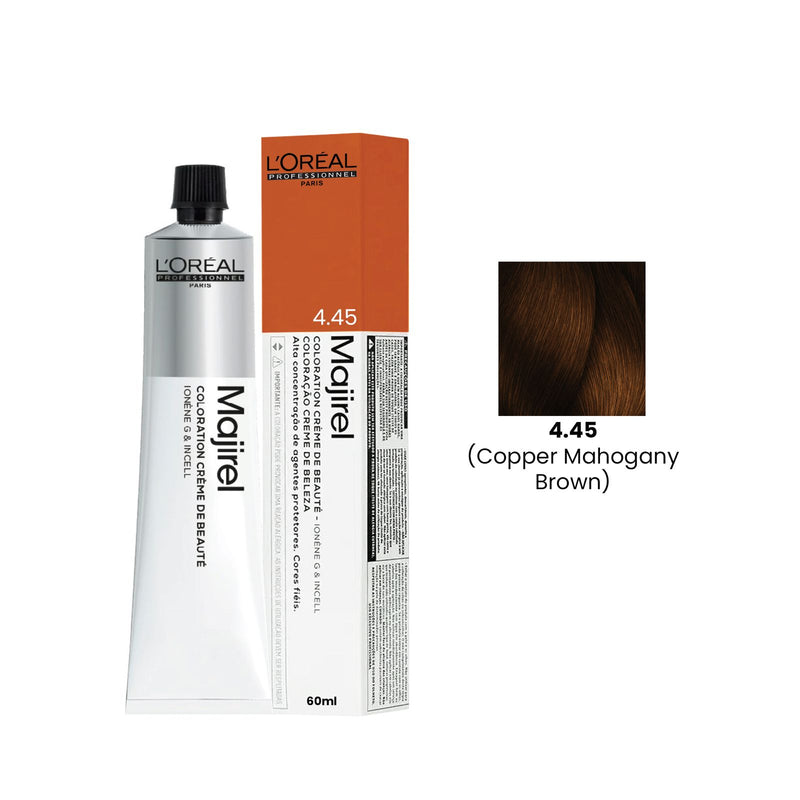 Hair Color Majirel 60ml 4.45 Copper Mahogany Brown Loreal Professional - Majirel hair color - loreal professional hair color - Al Basel Cosmetics - UAE
