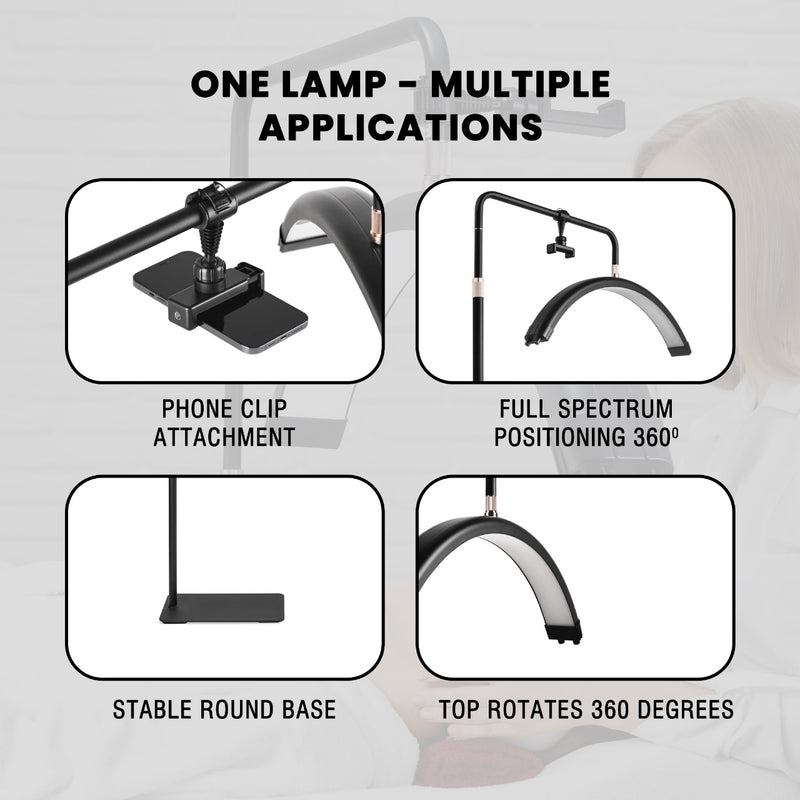 Moon shape LED Light Stand - al basel cosmetics