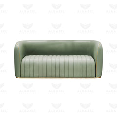 Large Green Reception Salon Sofa - albasel cosmetics