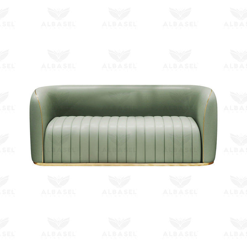 Large Green Reception Salon Sofa - albasel cosmetics