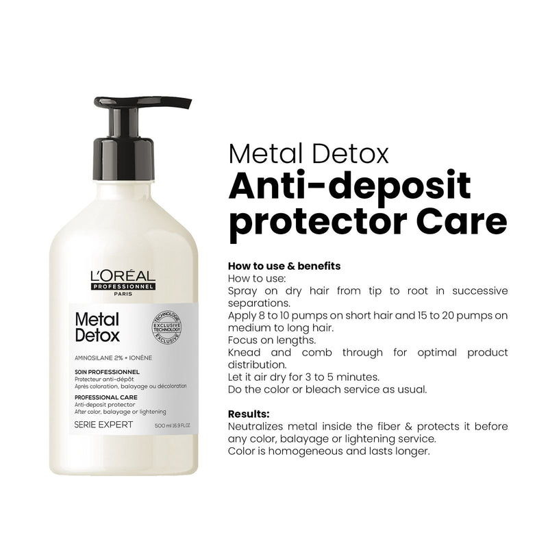 SE Metal Detox Hair Care Liquid 500ml Loreal Professional - loreal uae - al basel cosmetics