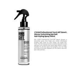 Techni Art Beach Waves Hair Texturizing Salt Spray Beach Effect Force 2 150ml Loreal Professional - loreal spray - al basel cosmetics