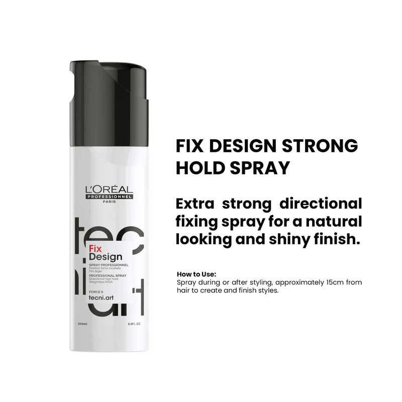 Techni Art Fix Design Hair Spray Force 5 200ml Loreal Professional -loreal spray - loreal uae - al basel cosmetics