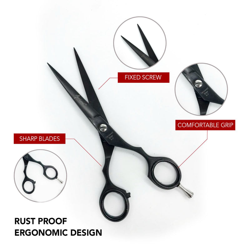 Mariani Professional Tempered steel 6.0 Inch Scissor (Black) 1033 - al basel cosmetics 
