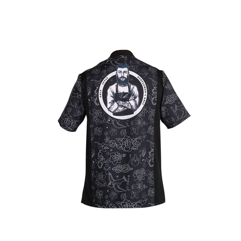 Durable Men Black Barber Apron with Pockets-Al Basel