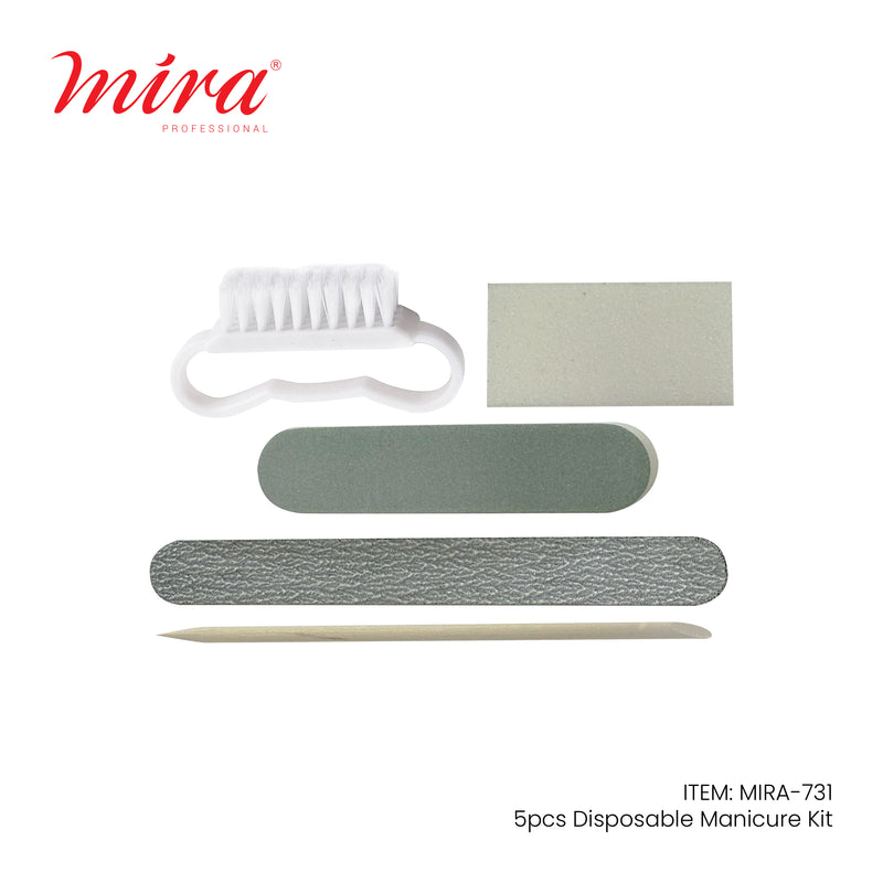 Disposable Manicure Pedicure 5 Pcs Tools Set 731 Mira-nail tools-albasel cosmetics
