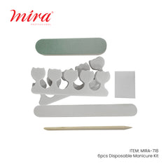 Disposable Manicure Pedicure 6 Pcs Tools Set 718 Mira-NAIL TOOLS-ALBASEL COSMETICS