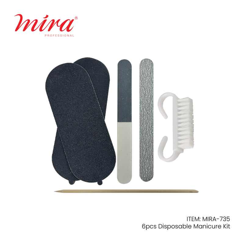 Disposable Manicure Pedicure 6 Pcs Tools Set 735 Mira-NAIL TOOLS-ALBASEL-COSMETICS