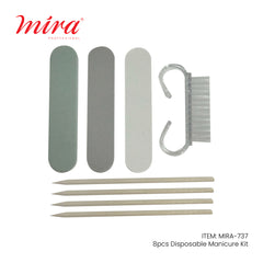 Disposable Manicure Pedicure 8 Pcs Tools Set 737 Mira-NAILTOOLS-ALBASEL COSMETICS