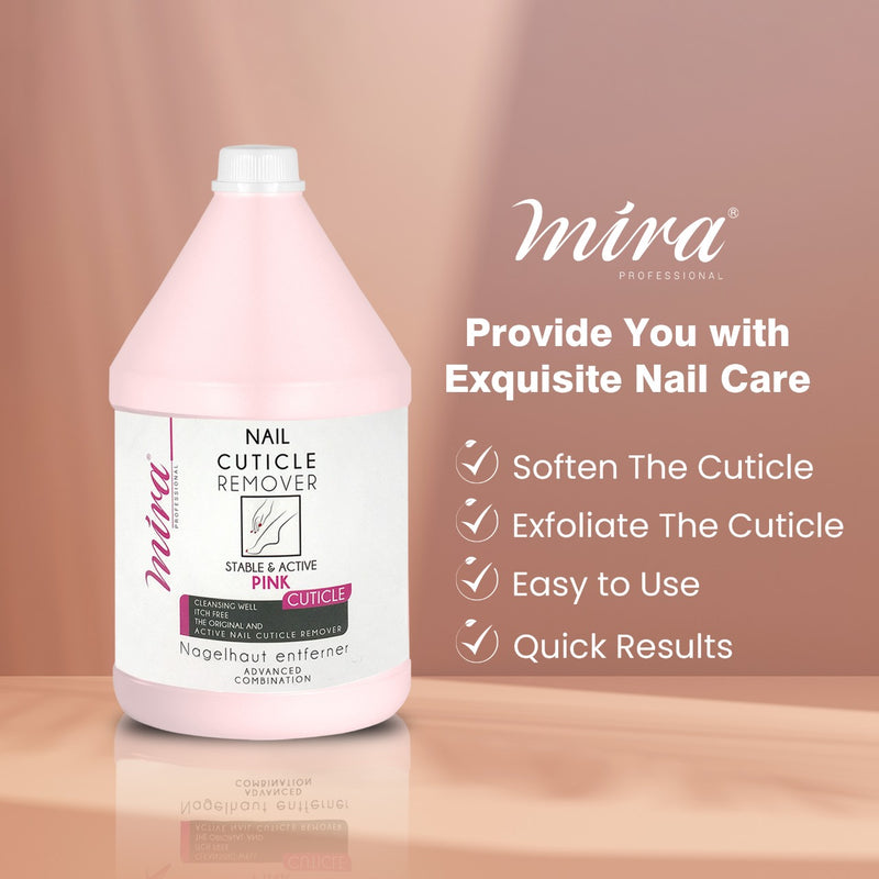 Mira Nail Cuticle Remover 3.78Ltr (Pink) - nail cuticle remover - al basel cosmetics 