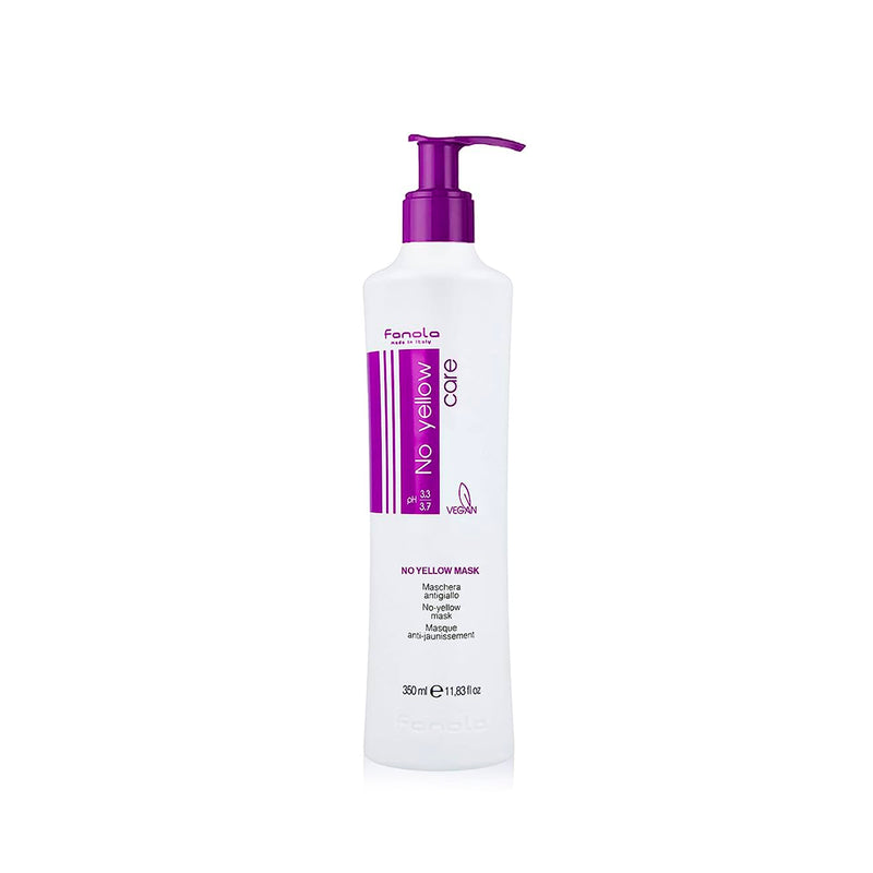Fanola No yellow Mask 350 ml - Fanola no yellow mask - Hair mask for color protection - Al Basel Cosmetics - UAE