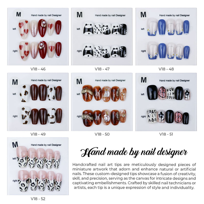 Press on Artificial Fake Nail Tips Nail Art Designs - al basel cosmetics