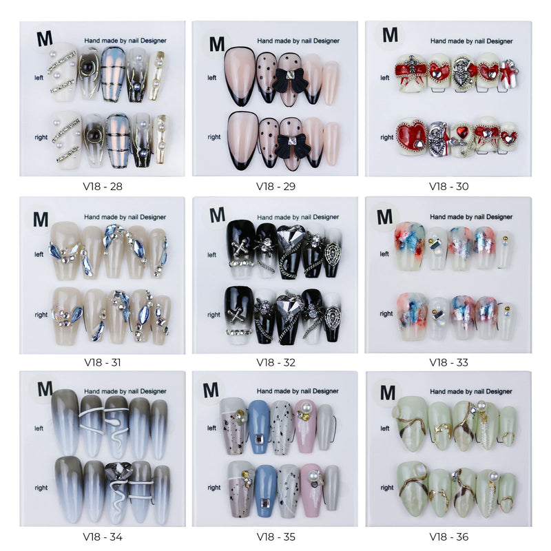 Press on Artificial Fake Nail Tips Nail Art Designs - al basel cosmetics