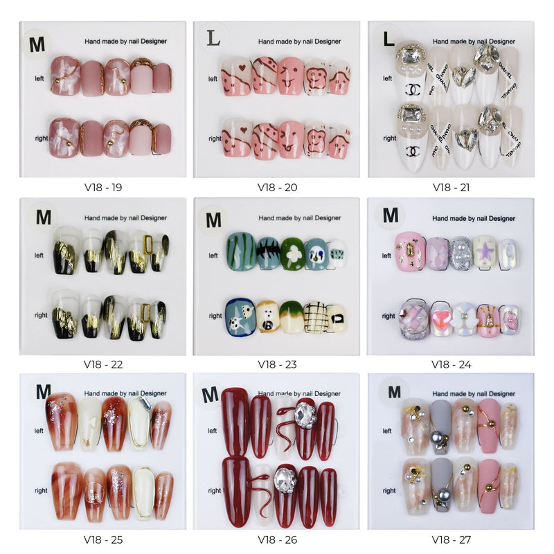Press on Artificial Fake Nail Tips Nail Art Designs - al basel cosmetics