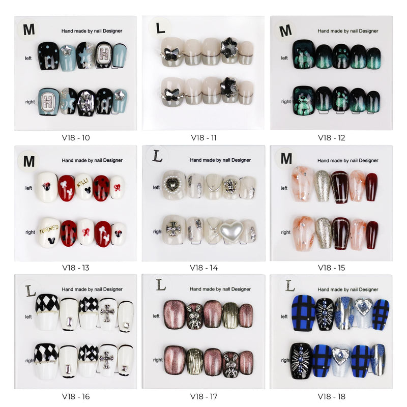 Press on Artificial Fake Nail Tips Nail Art Designs - al basel cosmetics