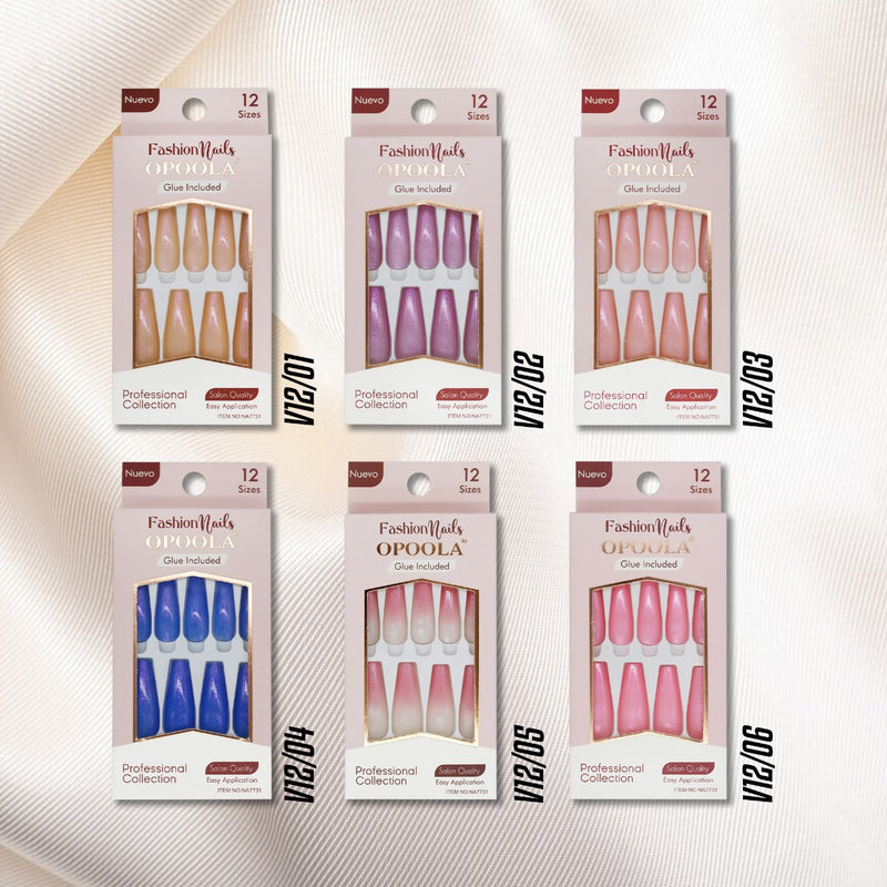 Opoola Glue Included Nail Tips - 12 sizes - nail tips - al basel cosmetics