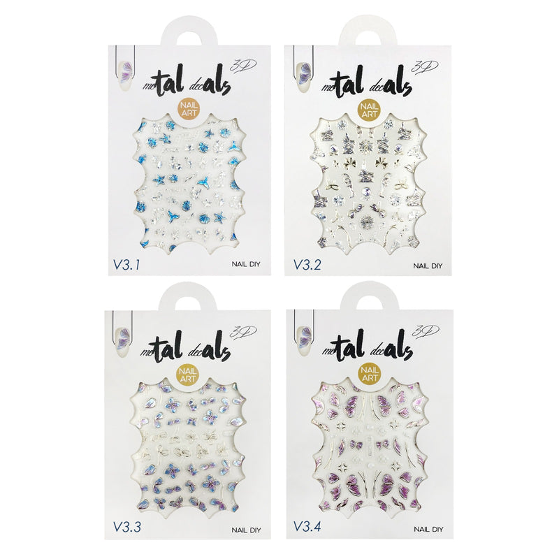 Opoola Metal Decals 3D Nail Art Sticker - Dayjour