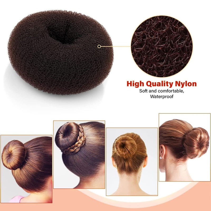 Salon Spa Professional Hair Donut for Hair Styling 6pcs Package Brown - hair donut - al basel cosmetics
