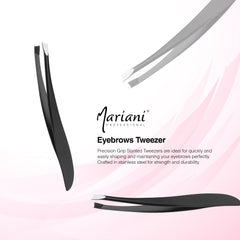 Professional Stainless Steel Tweezers for Eyebrows Mariani 726 2 Pcs
