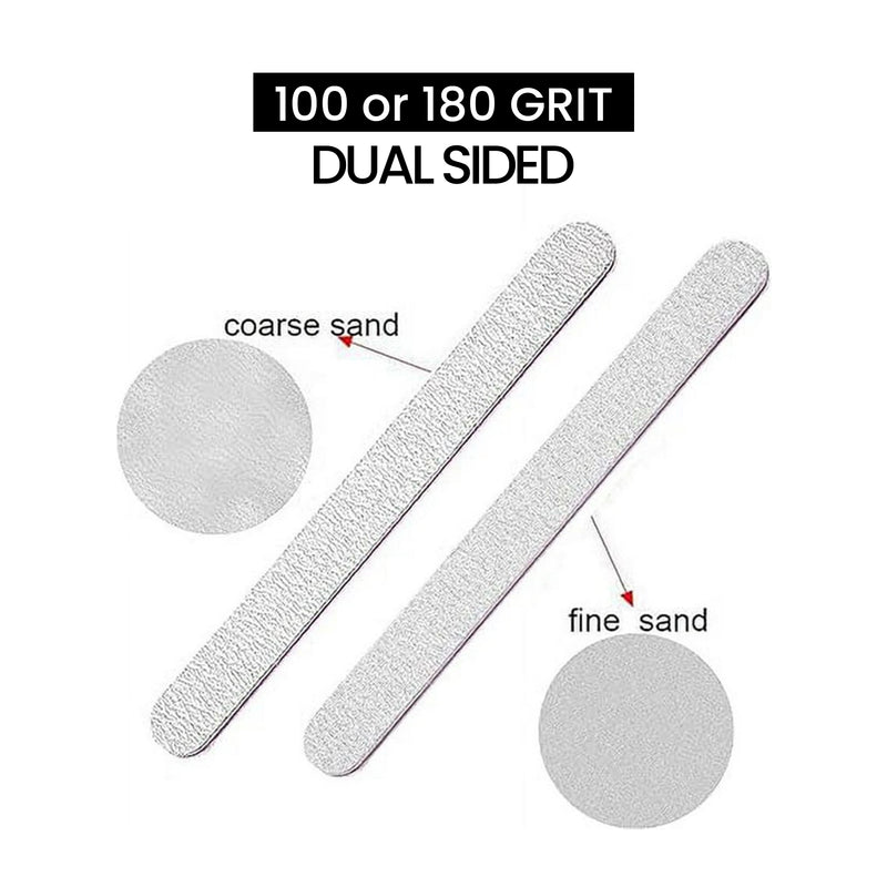 Professional Straight Nail File 708 for Nail Art Design Mira 25pcs Pack