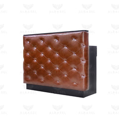 Reception Desk Shine brown High Quality - Reception counter - Al Basel Cosmetics