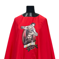 Salon Professional Hair Cutting Barber Cape Apron AC1361 D 3D Hot Painting Red