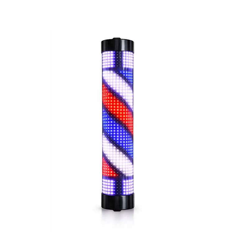 Outdoor LED Rotating Barber Pole Light – Waterproof Wall-Mounted Illuminated Barber Shop Sign Light - Barber pole in UAE - Remote control barber pole - Al Basel Cosmetics