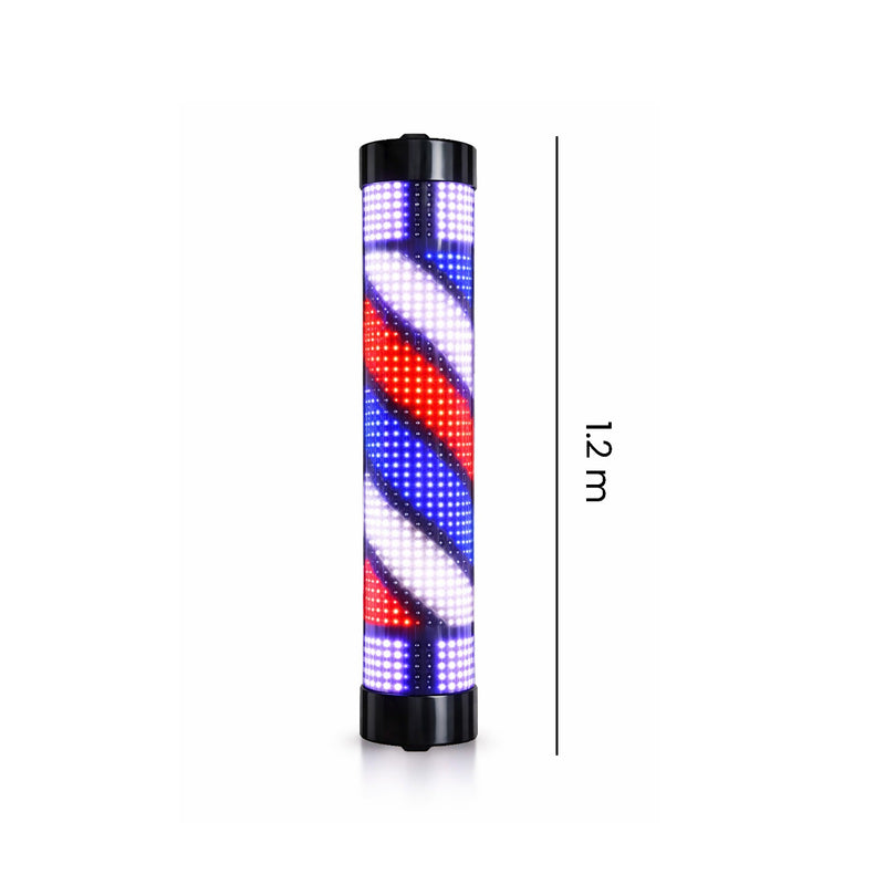 Outdoor LED Rotating Barber Pole Light – Waterproof Wall-Mounted Illuminated Barber Shop Sign Light - Barber pole in UAE - Remote control barber pole - Al Basel Cosmetics