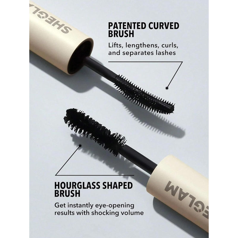 SHEGLAM volume length mascara washable black Al Basel Cosmetics - dual brush mascara UAE - SHEGLAM black volumizing mascara product - Sheglam UAE - Al Basel Cosmetics