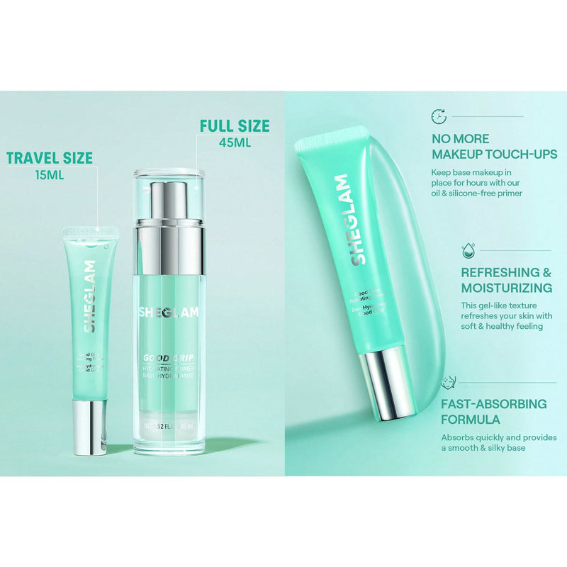 SHEGLAM Good Grip Hydrating Primer travel size 15ml Al Basel Cosmetics - Lightweight primer - Sheglam travel size primer - Al Basel Cosmetics - UAE