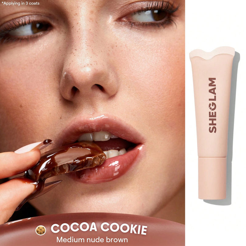 SHEGLAM Cocoa Cookie Crystal Glaze Moisturizing Lip Gloss - Nude Lip Shine UAE - Al Basel Cosmetics UAE - lip gloss - sheglam lip gloss