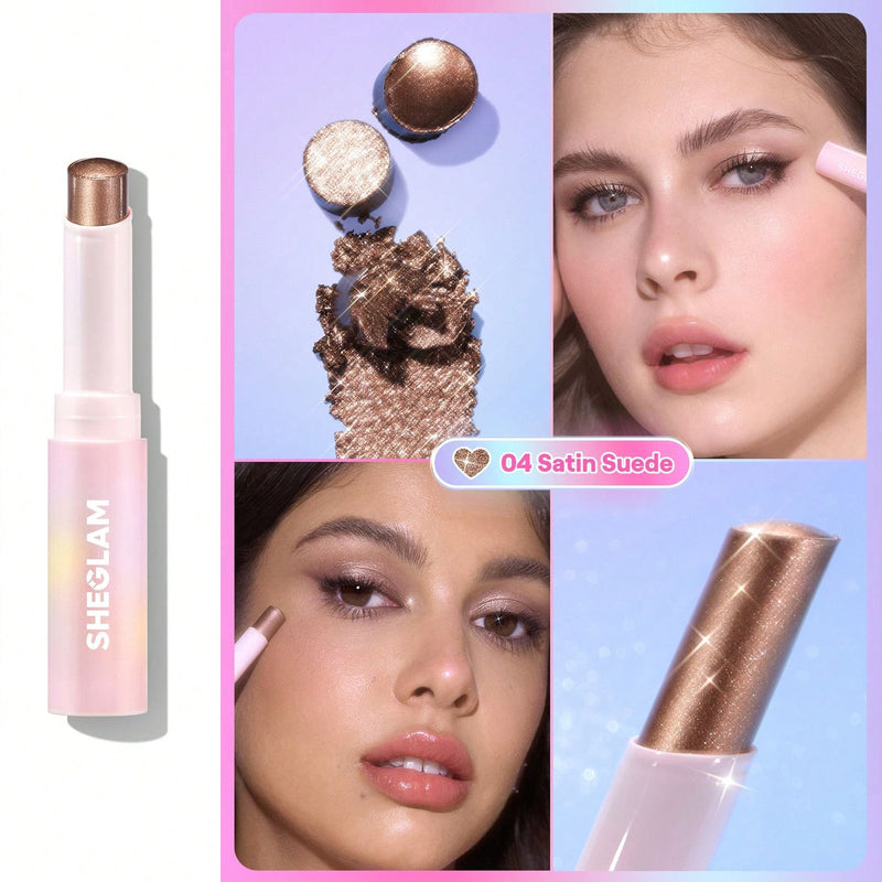 SHEGLAM Crystal Jelly Glaze Stick Satin Suede | Nude Chic Gloss – Al Basel UAE - Lipstick - Sheglam lip and cheek tint - Al Basel Cosmetics