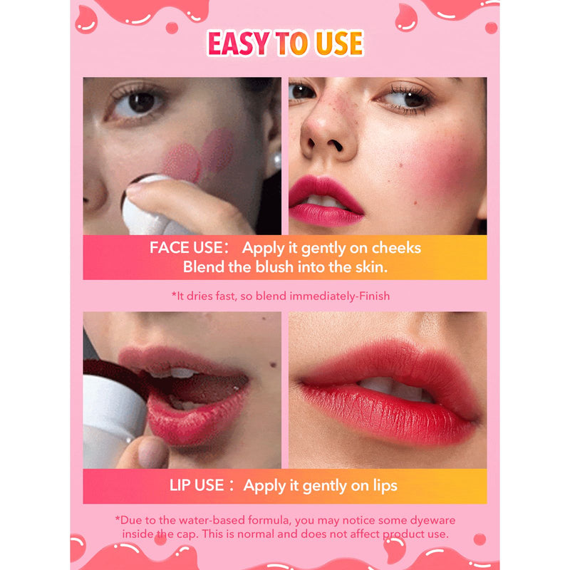 SHEGLAM jelly cheek tint Coucou shade - hydrating lip and cheek tint UAE - Jelly-Licious lip blush tint Coucou Al Basel Cosmetics - Sheglam UAe - Al Basel Cosmetics - UAE