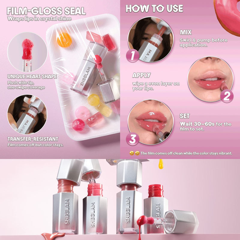 SHEGLAM Glass Lock Air Lip Gloss 3.4ml - Sheglam beauty product in UAE - Sheglam online - Lip gloss - light weight lip gloss in UAE - Al Basel Cosmetics - Sharjah