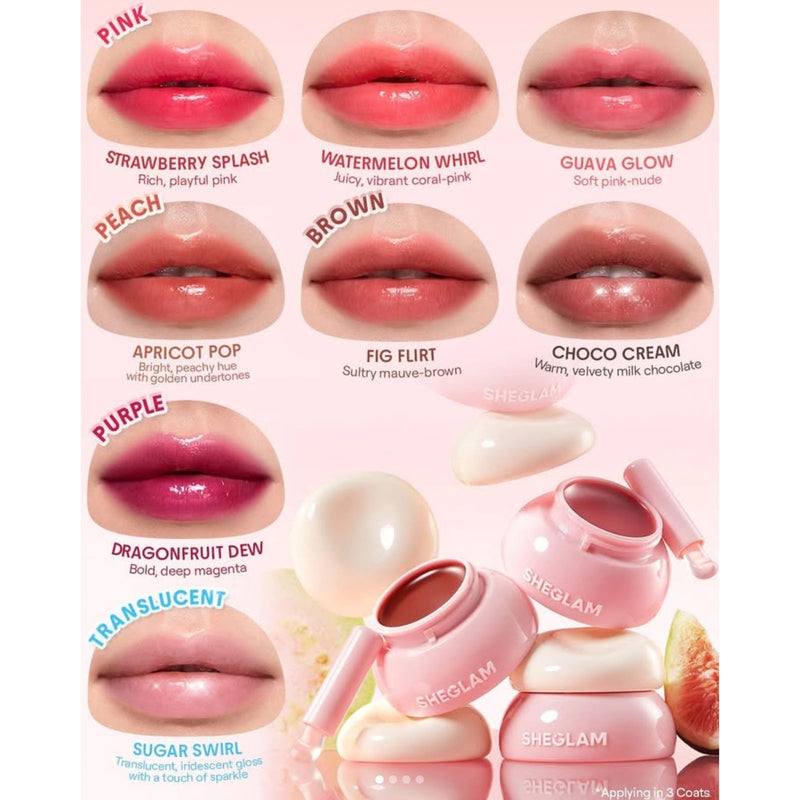 SHEGLAM Hydra Jelly Pocket Lip Jam Strawberry Splash - Juicy Gloss Lip Color UAE - Lip color shegam - Hydra jelly lip color in UAE - Sheglam UAE - Al Basel Cosmetics