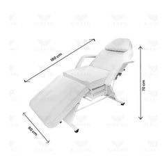 Salon Spa Facial Bed & Wax (White) - al basel cosmetics