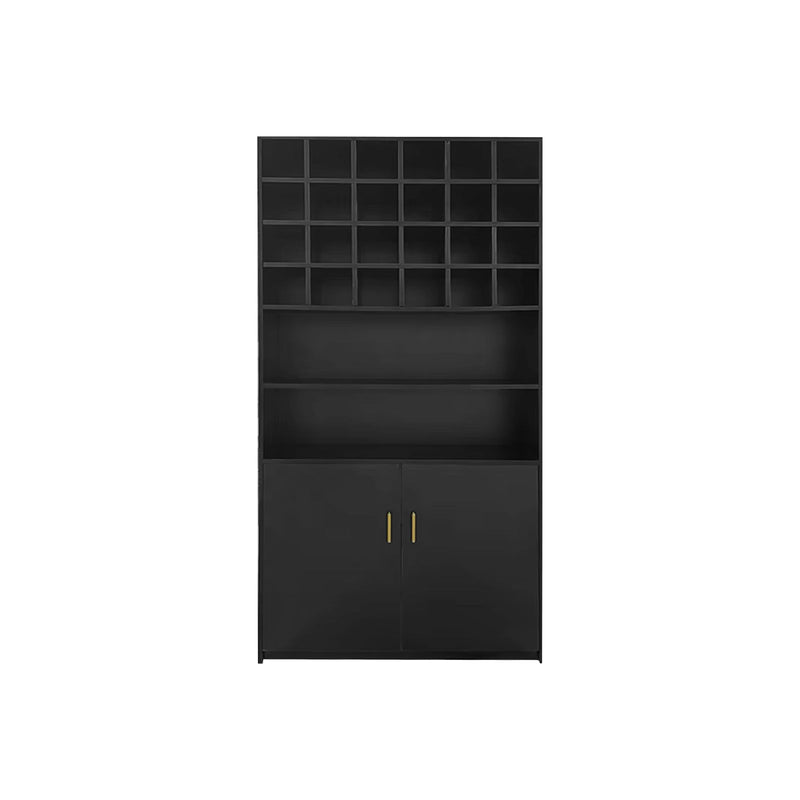 Wooden Storage Wardrobe Cabinet Black for Salon Spa - al basel cosmetics