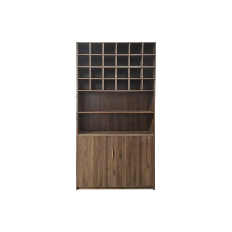 Wooden Storage Wardrobe Cabinet Brown for Salon Spa - al basel cosmetics