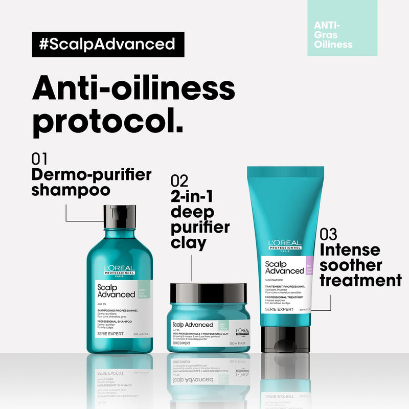 Scalp Advanced - Anti Gras Oilness Shampoo 300ml Loreal Professional-loreal - al basel cosmetics