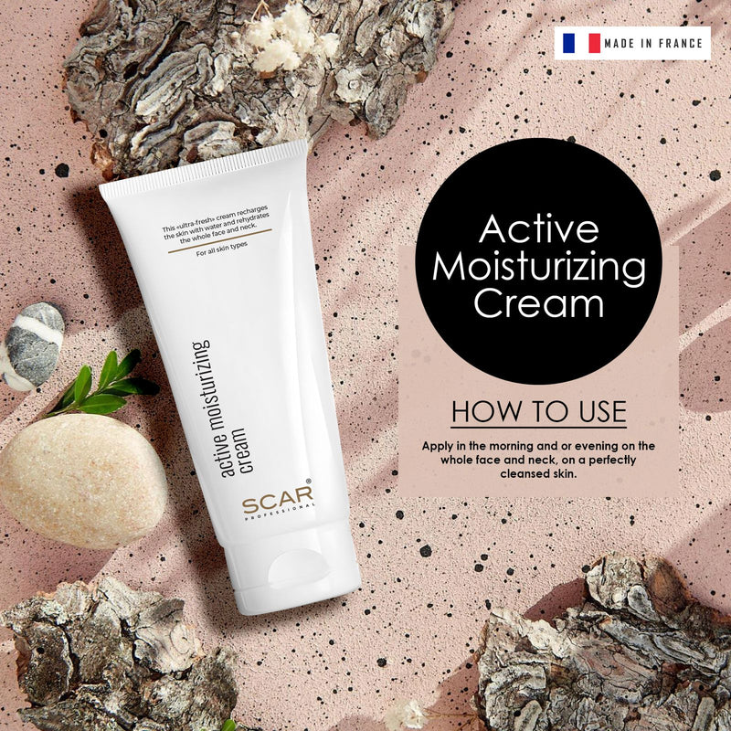 Active Moisturizing Cream 200ml Scar Professional - skin care- face care- moisturizing cream- salon- spa- for all skin types- hydra facial- scar professional - al basel cosmetics - UAE