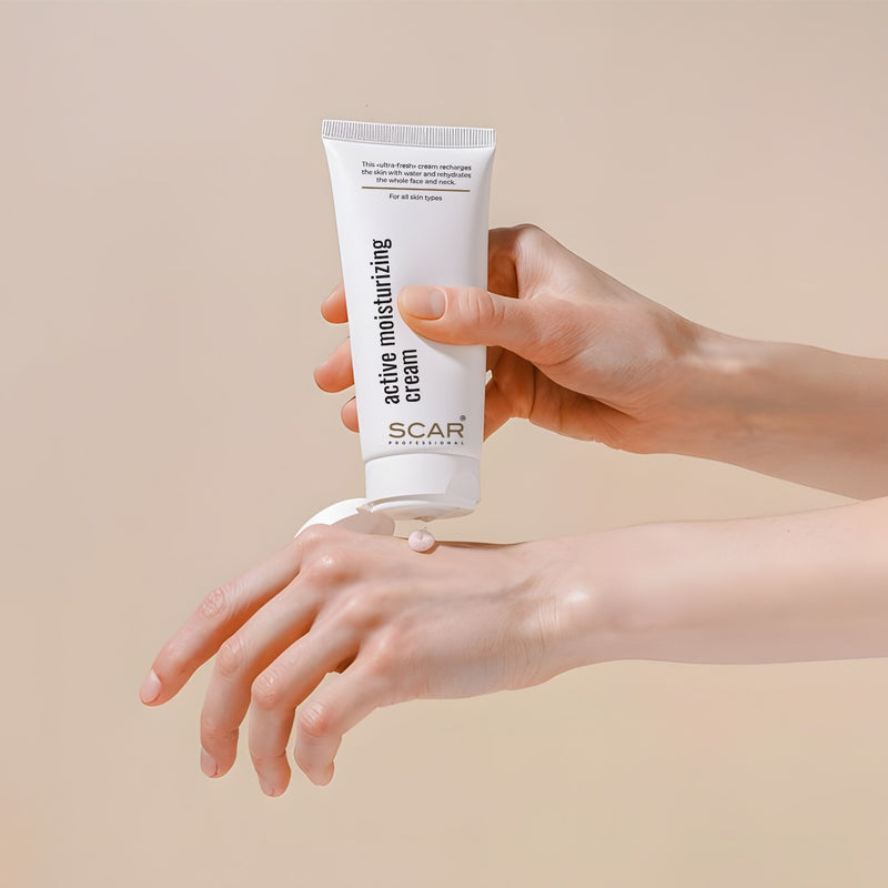 Active Moisturizing Cream 200ml Scar Professional - skin care- face care- moisturizing cream- salon- spa- for all skin types- hydra facial- scar professional - al basel cosmetics - UAE