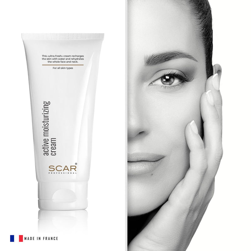 Active Moisturizing Cream 200ml Scar Professional - skin care- face care- moisturizing cream- salon- spa- for all skin types- hydra facial- scar professional - al basel cosmetics - UAE