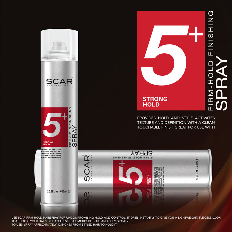 Scar Firm Hold Finishing Hair Spray 600ML Strong Hold 2pcs Combo - hair spray - hair spray for hair styling - scar hair spray - 2in 1 pack - strong hold spray - firm hold finishing hair spray - best hair spray in uae- professional hair spray - UAE - al basel - hair setting spray - hair styler - hair spray for long hold