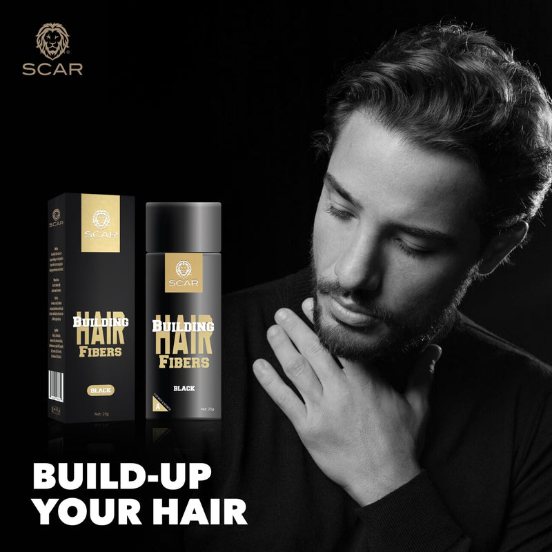 Hair Building Fibers Scar 25g Black - albasel cosmetics