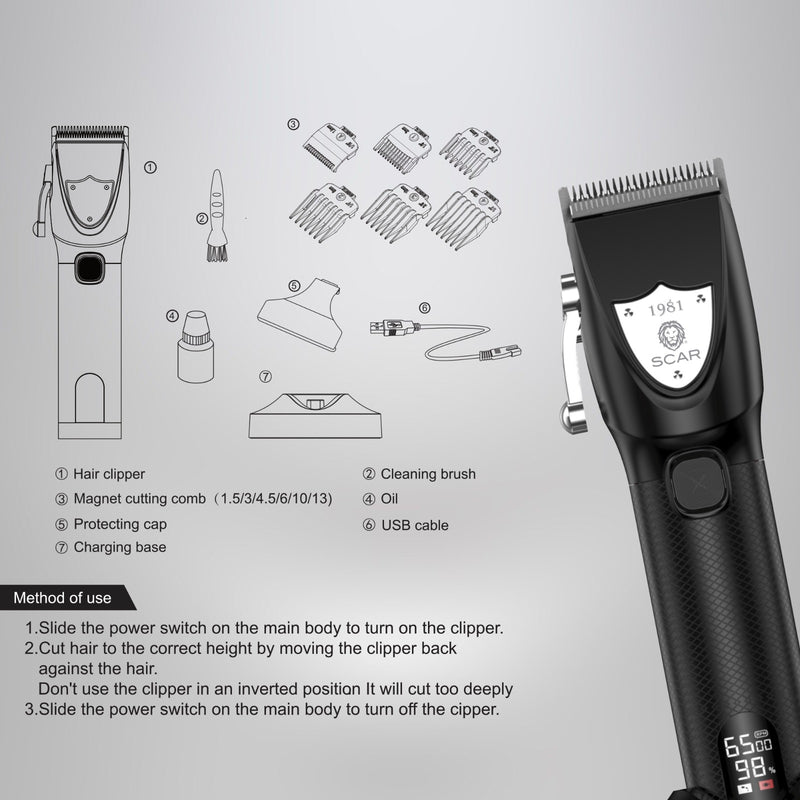 Scar Professional Hair Clipper Big 1981 - hair clipper - albasel cosmetics