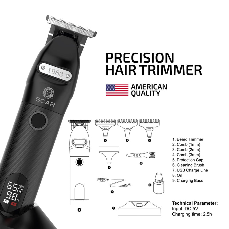 Scar Professional Hair Trimmer Small 1983 - hair clipper & Trimmer - albasel cosmetics