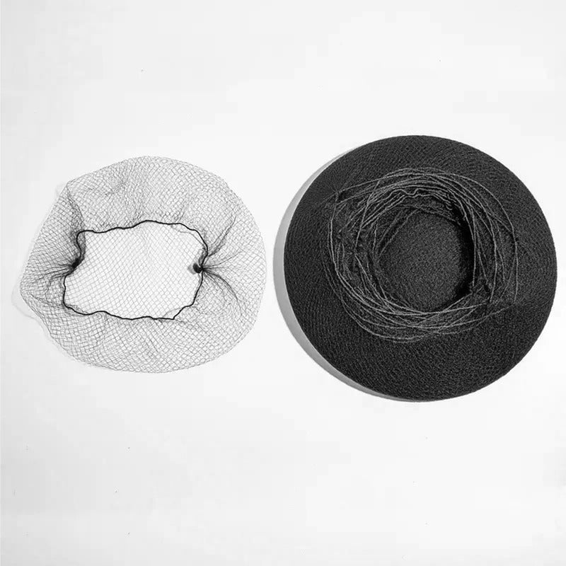 Solida Professional Hair Net Black- Pack of 100 Pieces- hair net- hair cover- hair styling accessories- al basel UAE
